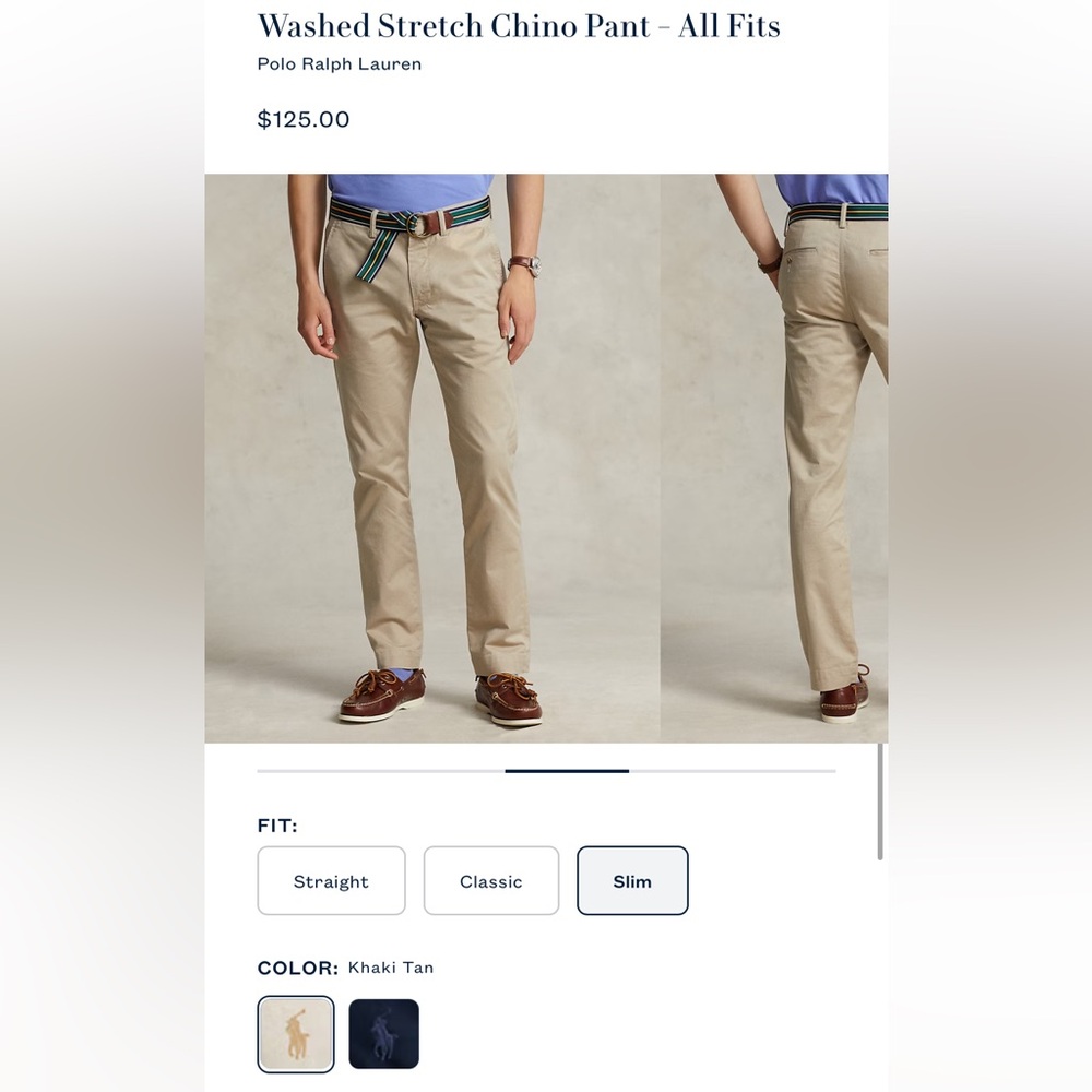 Polo Ralph Lauren Khaki Chino Pants